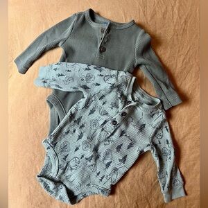 Set of Two Green Baby Onesies (Carters and Old Navy)